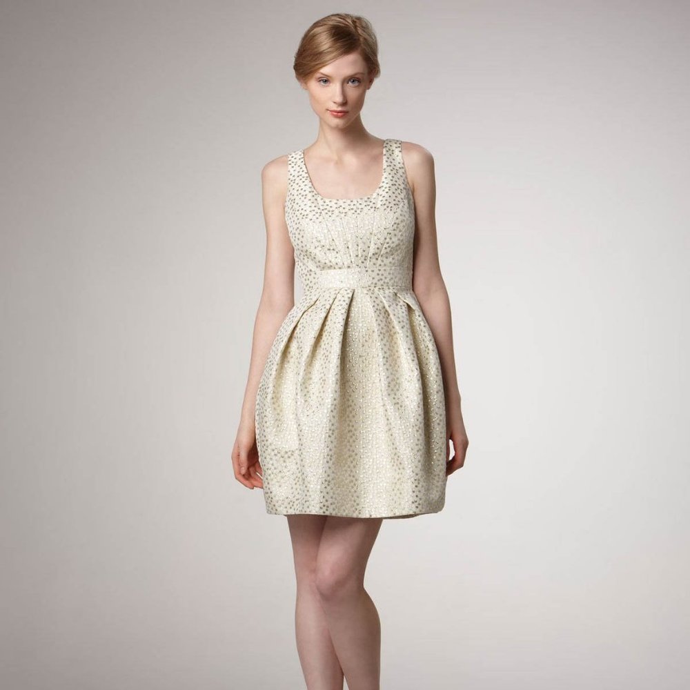 NWOT Shoshanna gold A-line dress in size 8